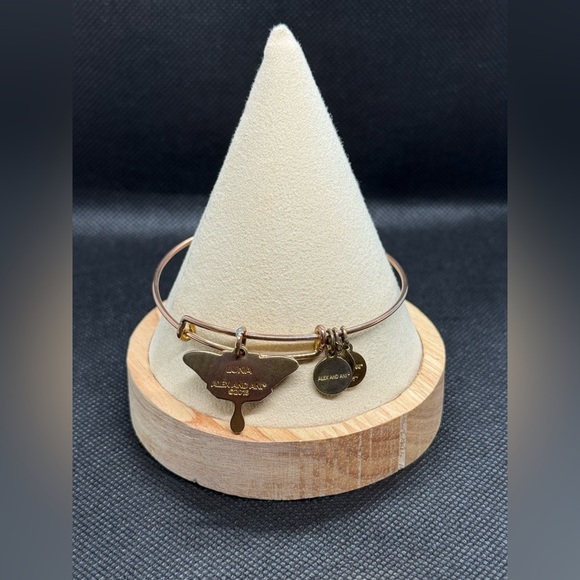 🧡ALEX AND ANI🧡Luna Moth Color Infusion Charm Bangle in Rose Gold Tone/EUC - Picture 6 of 7